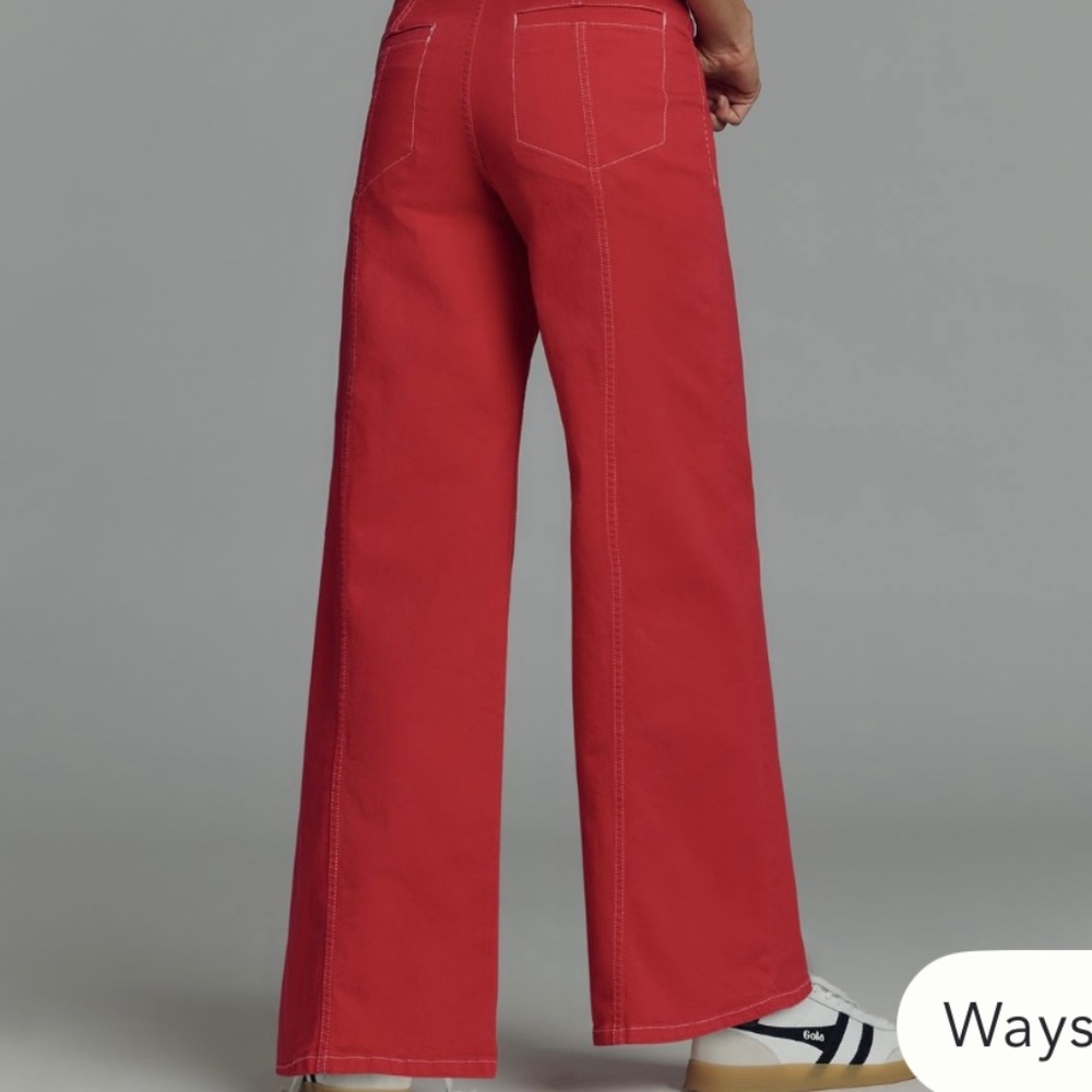 The Delaney Clean-Seamed high rise wide leg jeans by Maeve